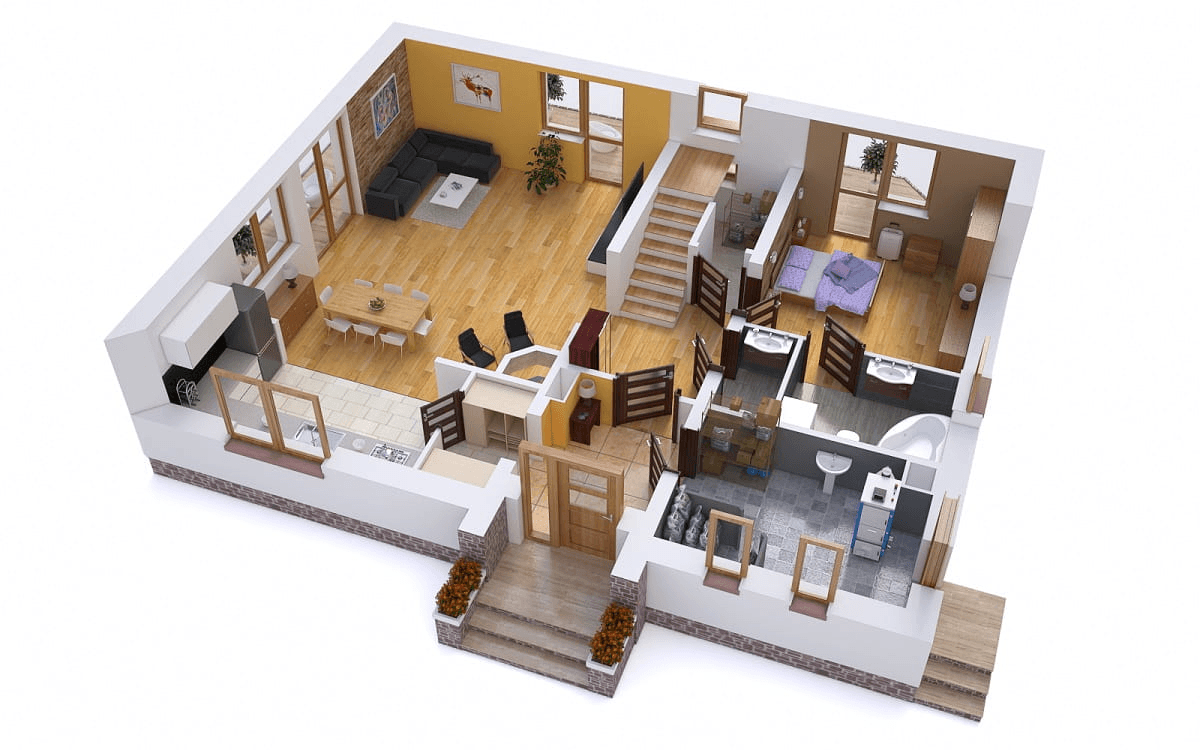 Wizualizacja domu jednorodzinnego BW-24