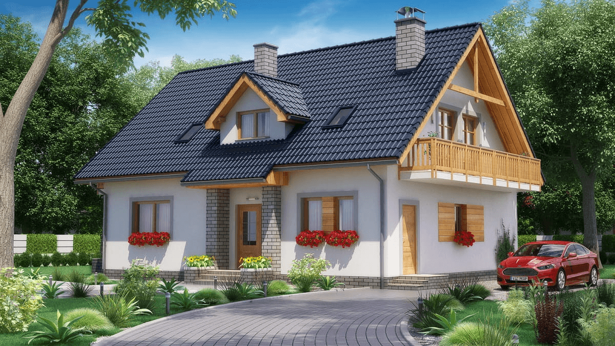 Wizualizacja domu jednorodzinnego BW-24