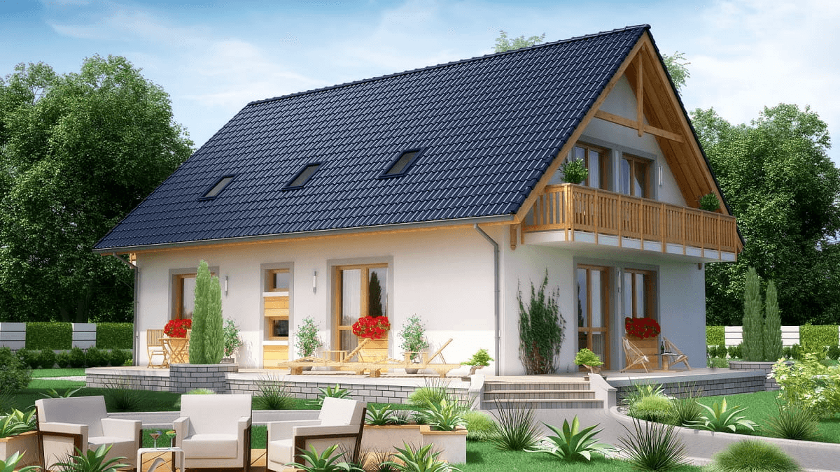 Wizualizacja domu jednorodzinnego BW-24