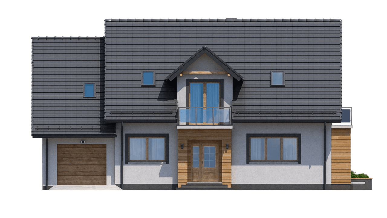 elewacja frontowa domu jednorodzinnego BW-27