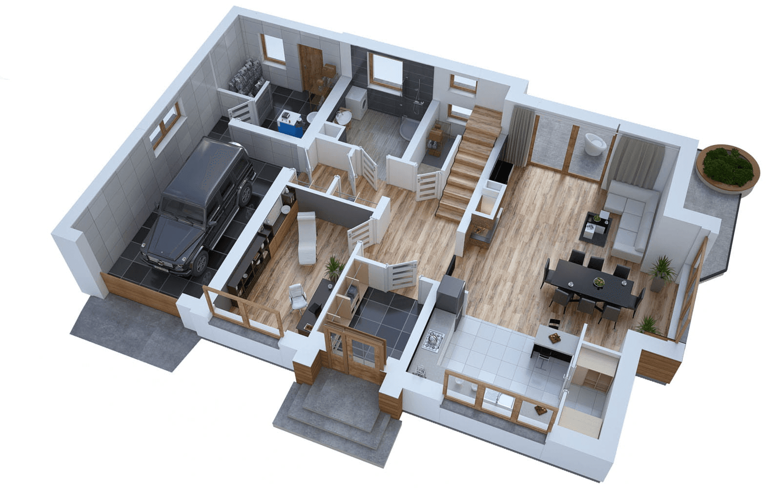 Wizualizacja domu jednorodzinnego BW-27