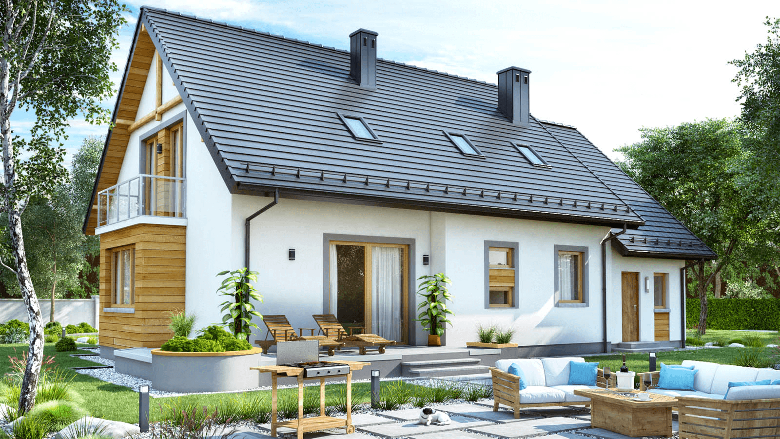 Wizualizacja domu jednorodzinnego BW-27