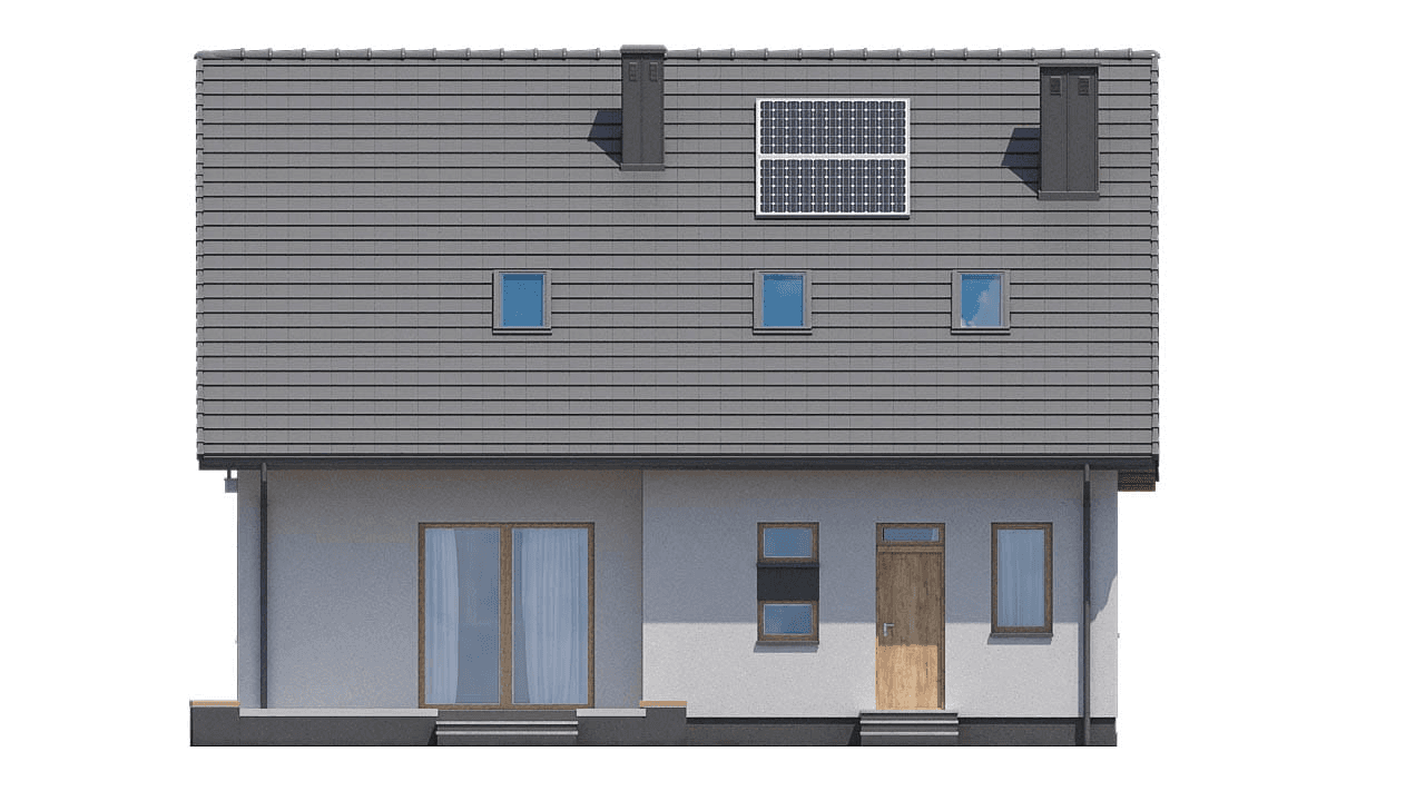 elewacja tylna domu jednorodzinnego BW-27 wariant 1