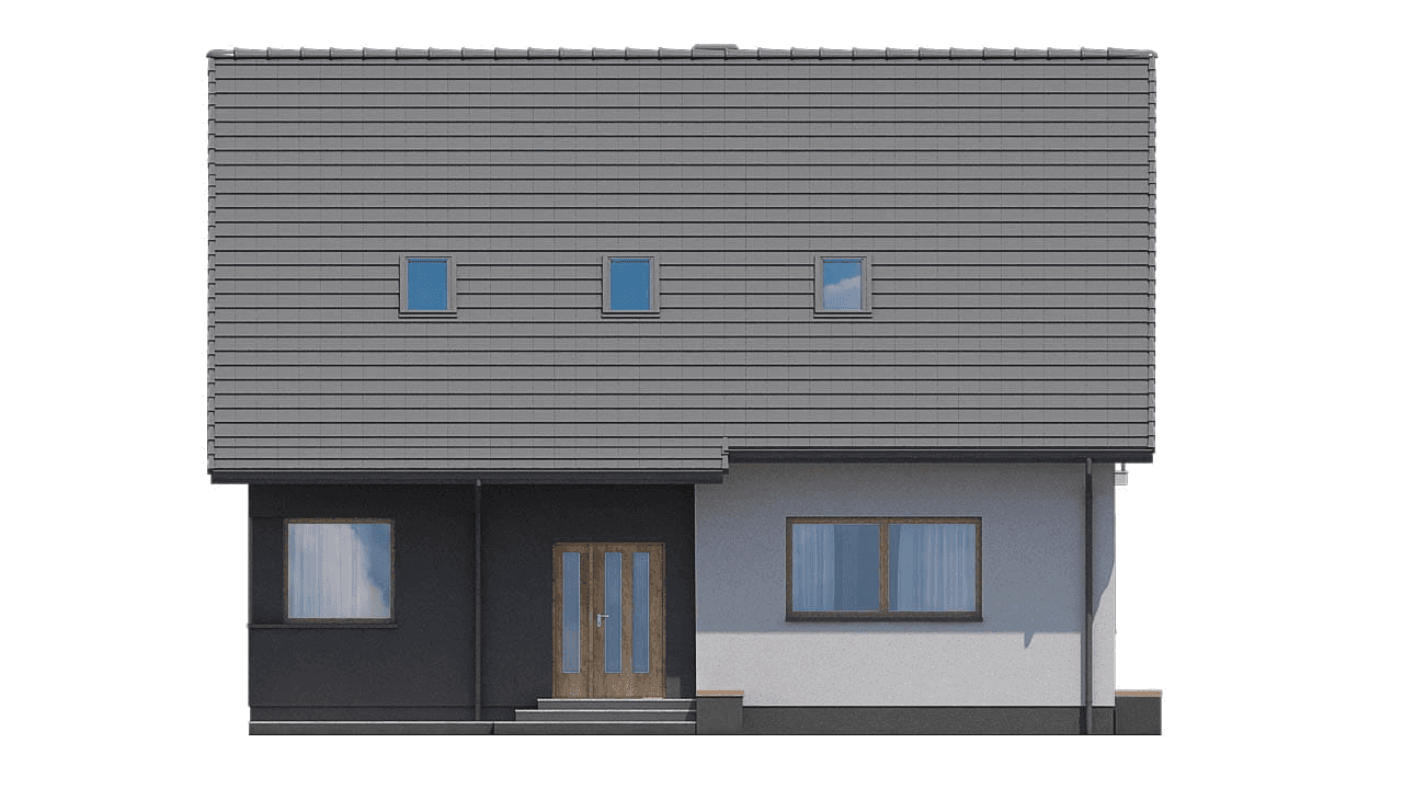 elewacja frontowa domu jednorodzinnego BW-27 wariant 1