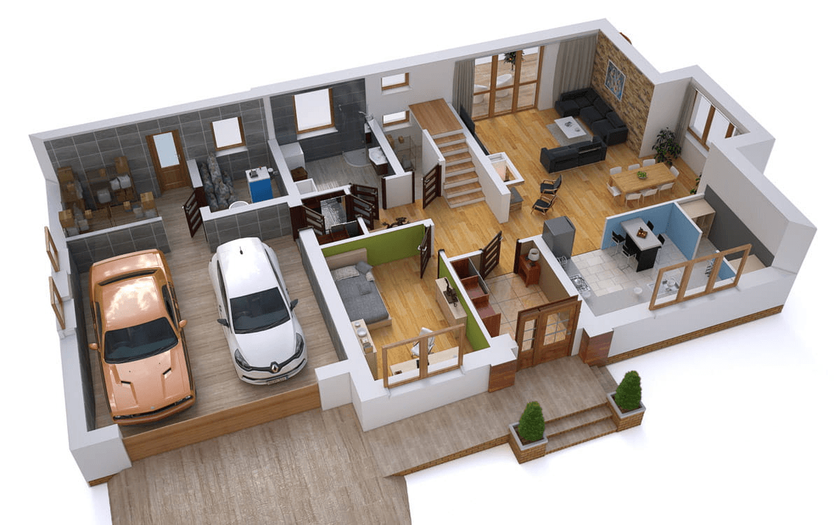 Wizualizacja domu jednorodzinnego BW-27 wariant 2