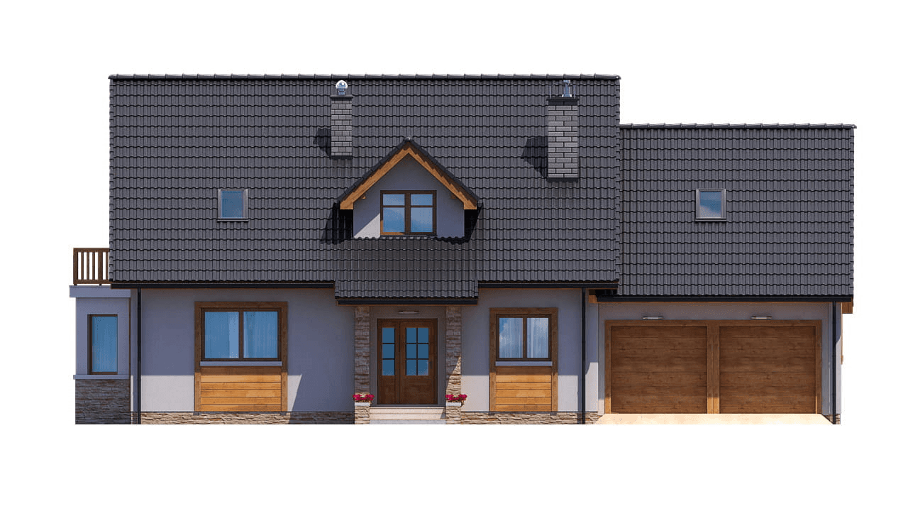 elewacja frontowa domu jednorodzinnego BW-27 wariant 3
