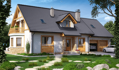 Wizualizacja domu jednorodzinnego BW-27 wariant 3