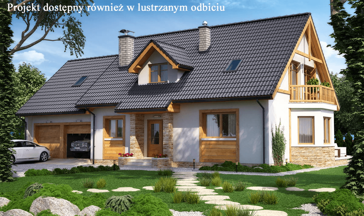 Wizualizacja domu jednorodzinnego BW-27 wariant 3