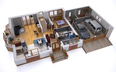 Wizualizacja domu jednorodzinnego BW-27 wariant 3