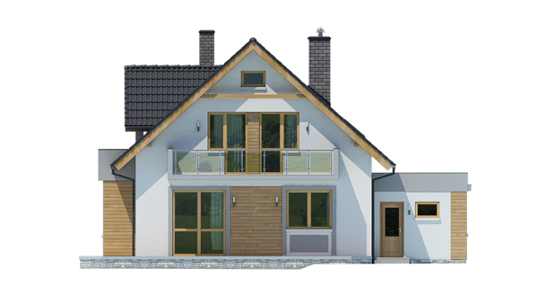 elewacja tylna domu jednorodzinnego BW-31