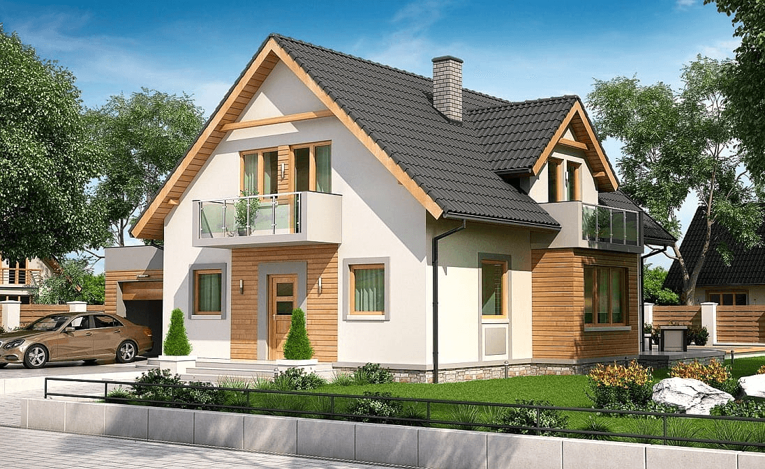 Wizualizacja domu jednorodzinnego BW-31