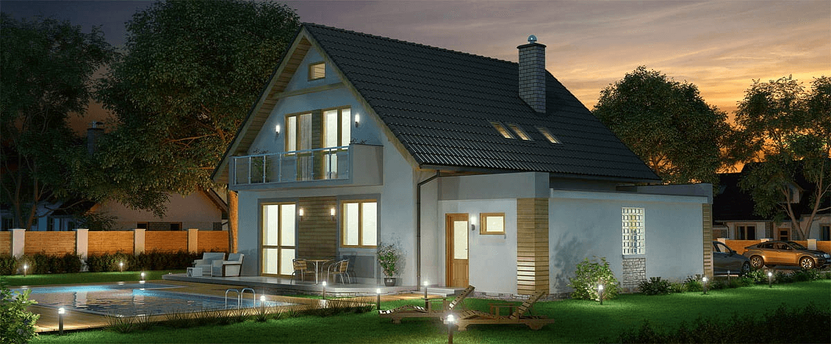 Wizualizacja domu jednorodzinnego BW-31