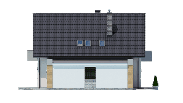 elewacja lewa domu jednorodzinnego BW-31