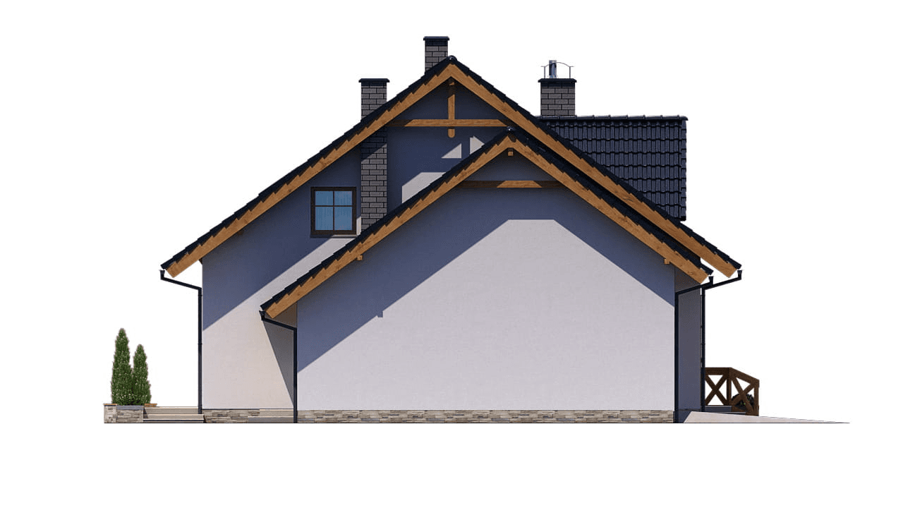 elewacja lewa domu jednorodzinnego BW-32