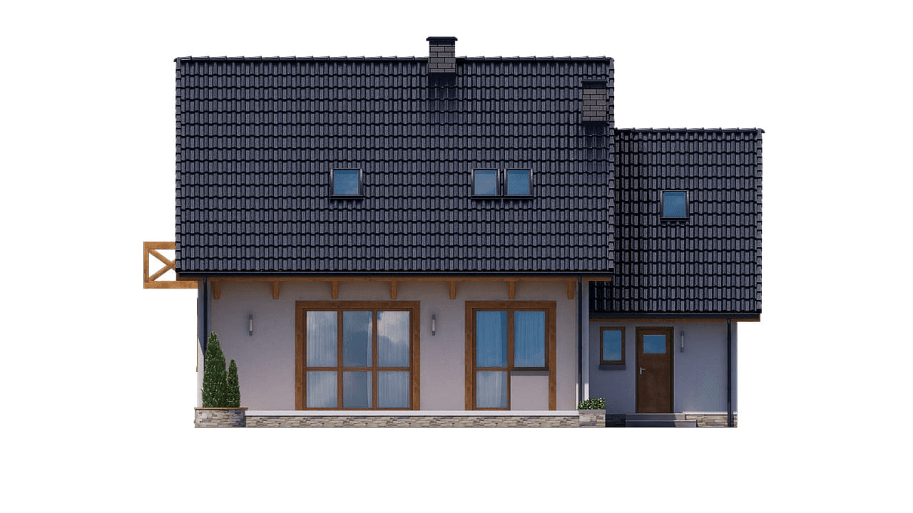 elewacja tylna domu jednorodzinnego BW-32