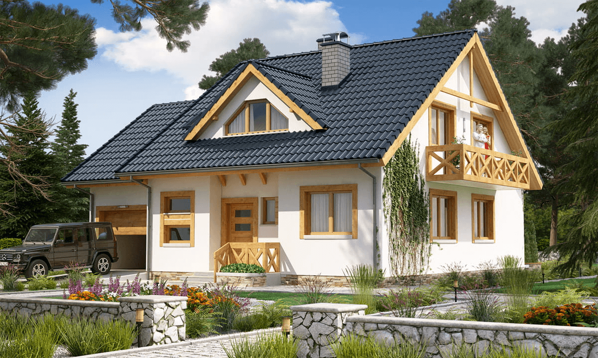 Wizualizacja domu jednorodzinnego BW-32