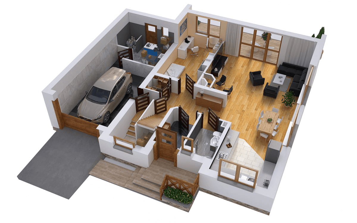 Wizualizacja domu jednorodzinnego BW-32