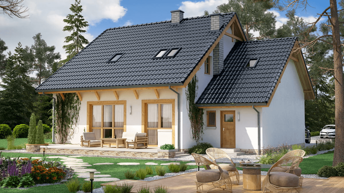 Wizualizacja domu jednorodzinnego BW-32