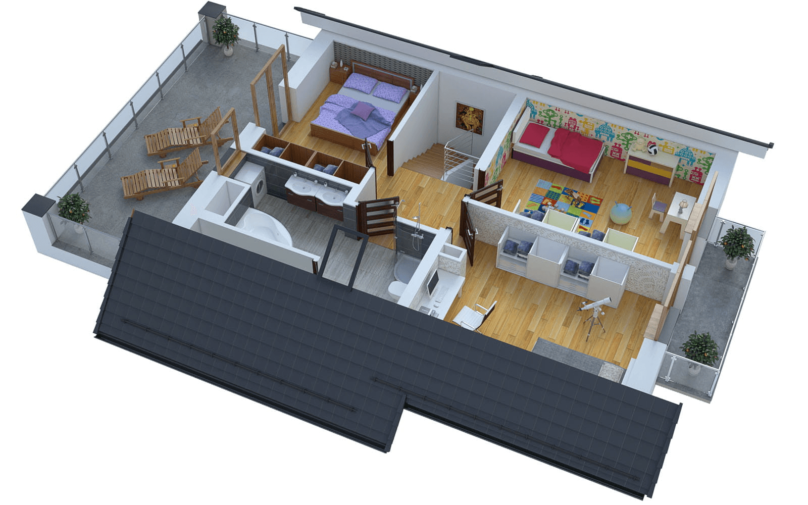 Wizualizacja domu jednorodzinnego BW-36 wariant 1