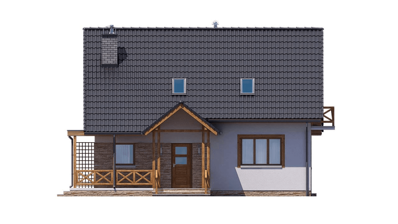 Elewacja frontowa domu jednorodzinnego BW-49 wariant 11