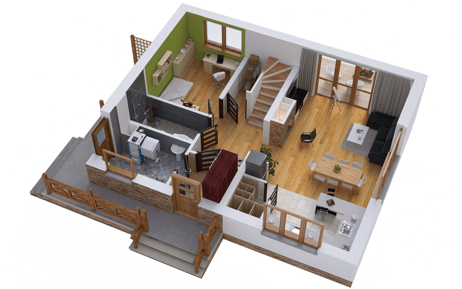 Wizualizacja domu jednorodzinnego BW-49 wariant 11