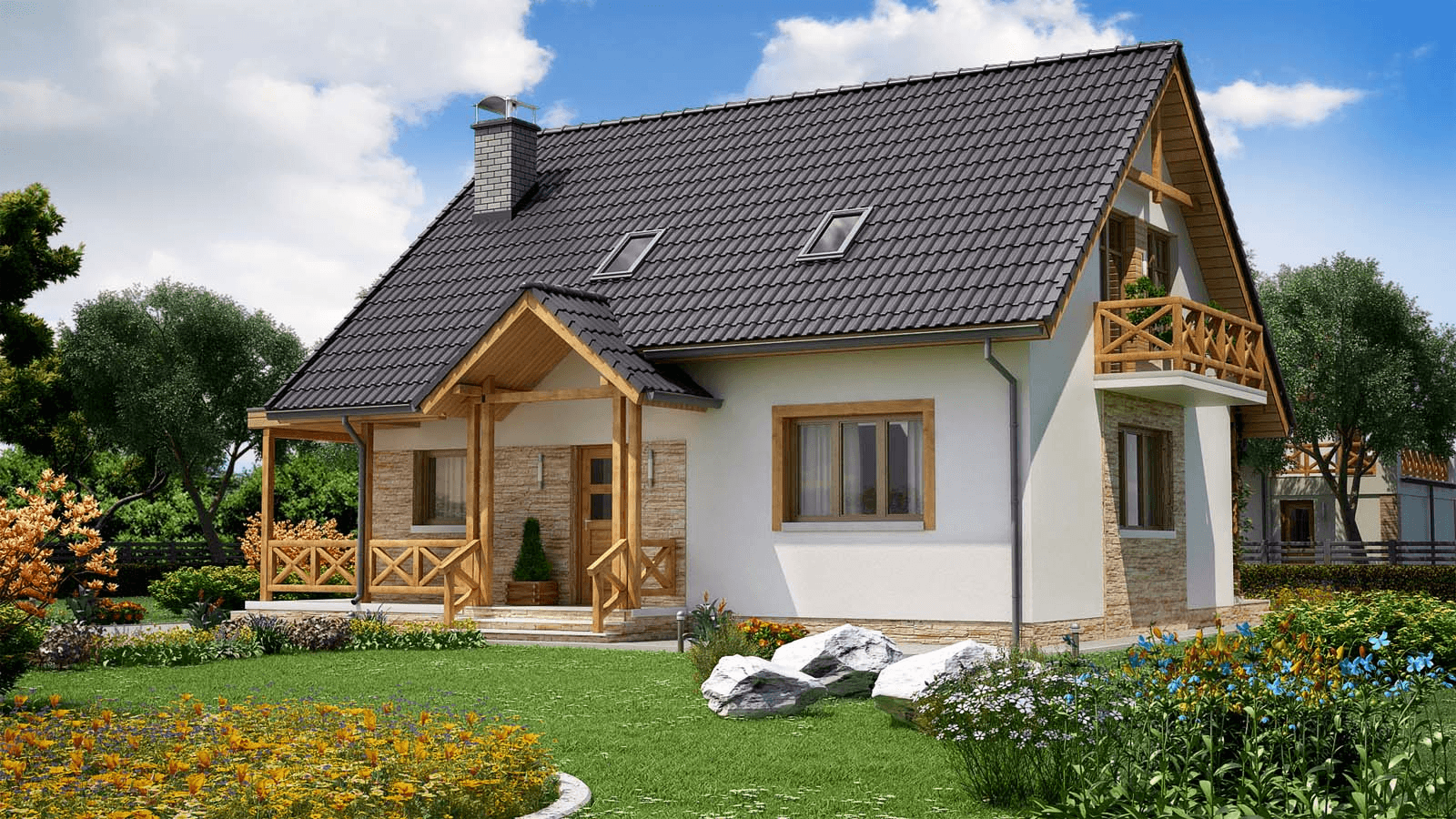 Wizualizacja domu jednorodzinnego BW-49 wariant 11