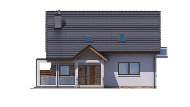 Elewacja frontowa domu jednorodzinnego BW-36 wariant 15