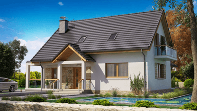 Wizualizacja domu jednorodzinnego BW-36 wariant 15