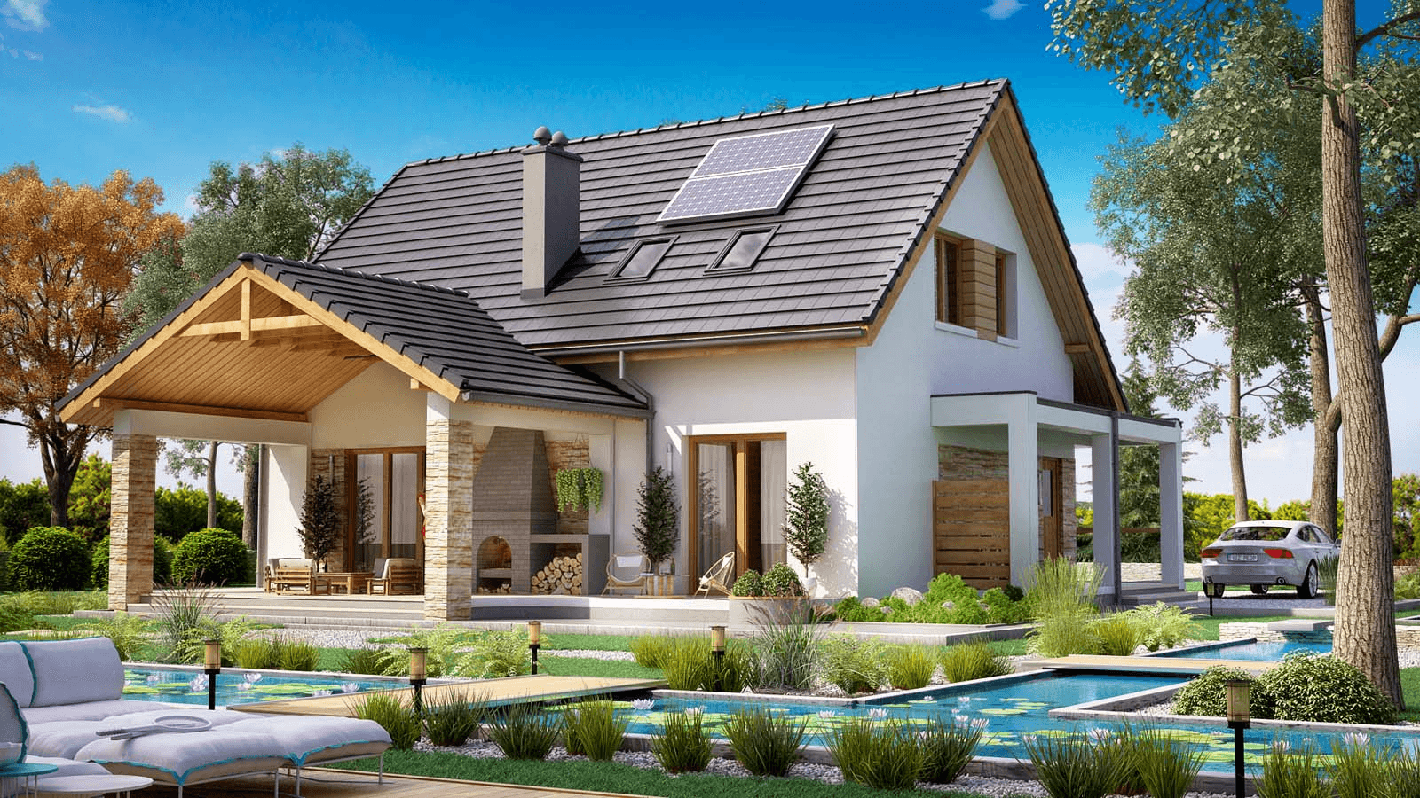 Wizualizacja domu jednorodzinnego BW-36 wariant 15