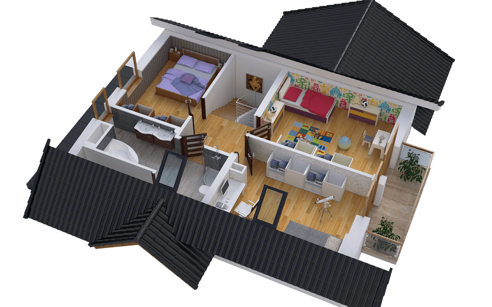 Wizualizacja domu jednorodzinnego BW-36 wariant 15