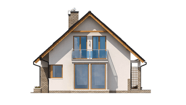 elewacja prawa domu jednorodzinnego BW-36 wariant 16 bez garażu