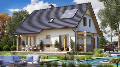 Wizualizacja domu jednorodzinnego BW-36 wariant 16 bez garażu