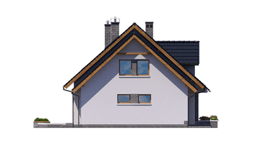 elewacja lewa domu jednorodzinnego BW-37 wariant2 z lokalem