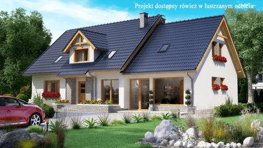 Wizualizacja domu jednorodzinnego BW-37 wariant2 z lokalem
