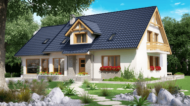 Wizualizacja domu jednorodzinnego BW-37 wariant2 z lokalem