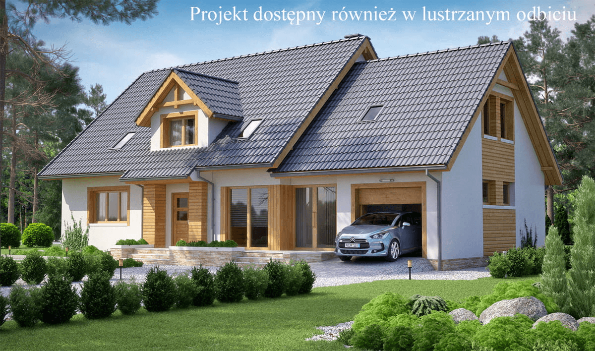 Wizualizacja domu jednorodzinnego BW-37 z lokalem