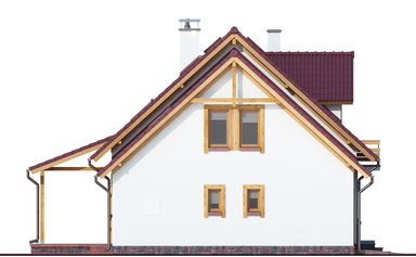 elewacja prawa domu jednorodzinnego BW-44