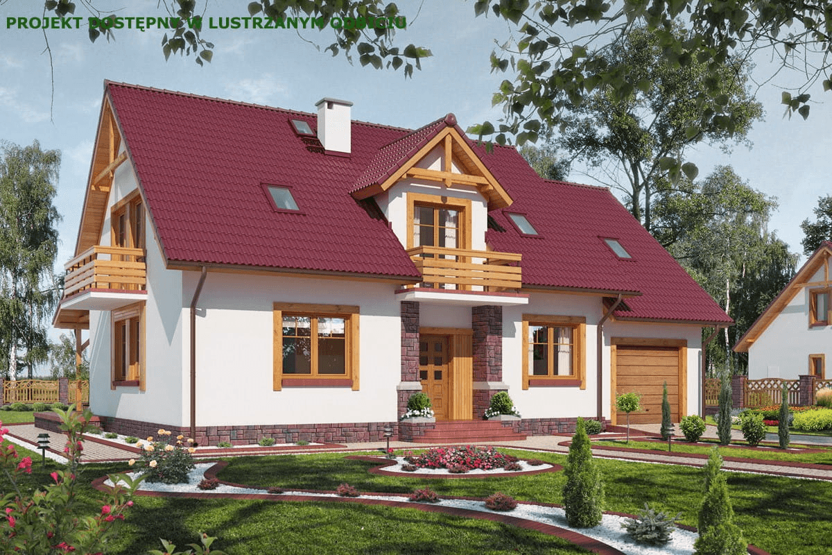 Wizualizacja domu jednorodzinnego BW-44