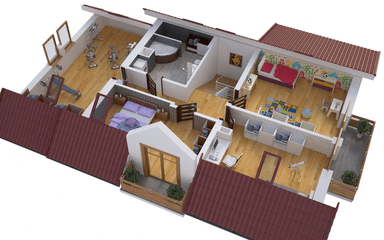 Wizualizacja domu jednorodzinnego BW-44