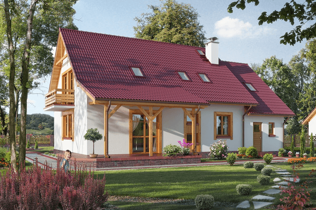 Wizualizacja domu jednorodzinnego BW-44