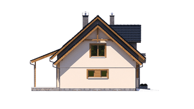 elewacja lewa domu jednorodzinnego BW-44 wariant 1