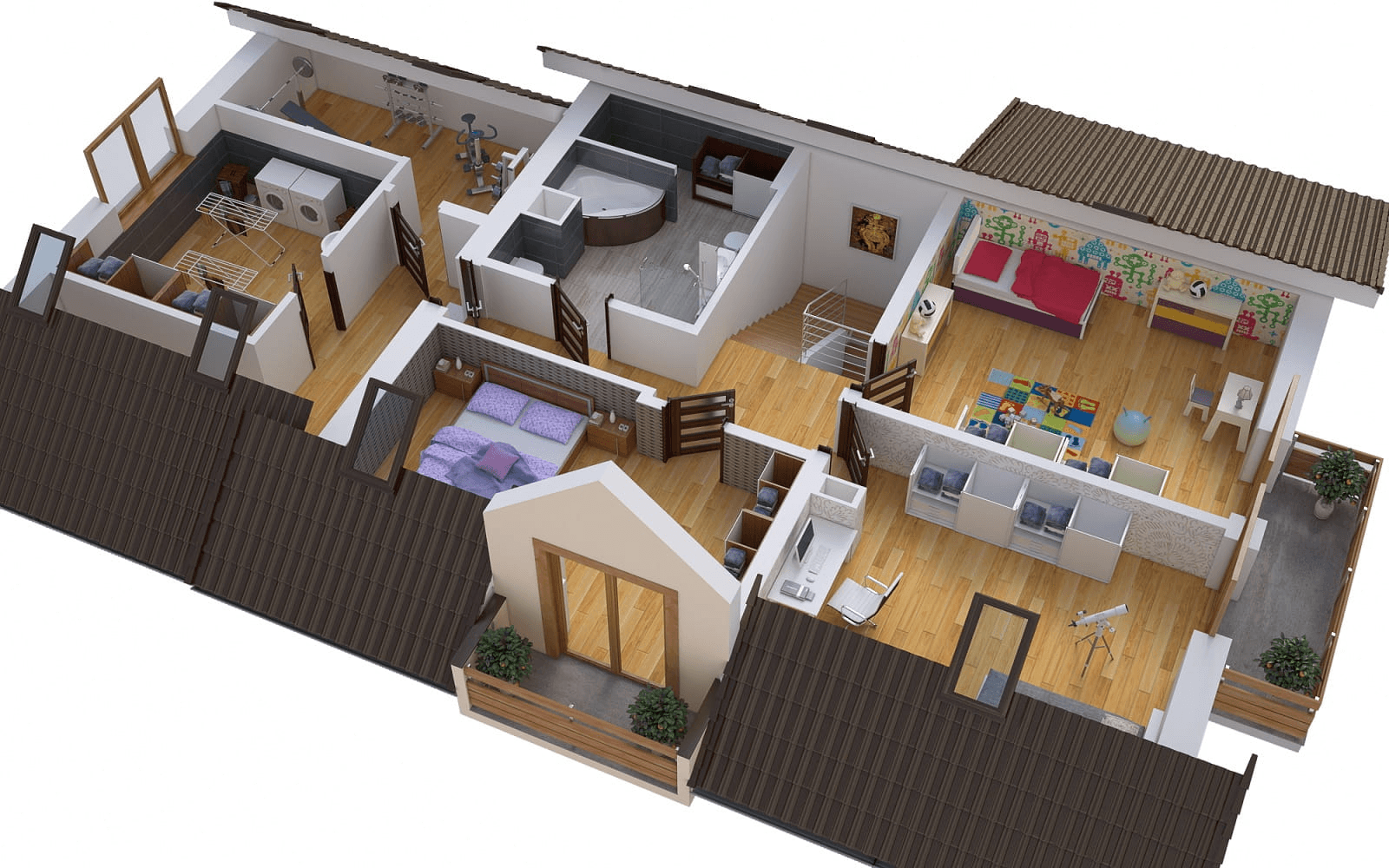 Wizualizacja domu jednorodzinnego BW-44 wariant 1