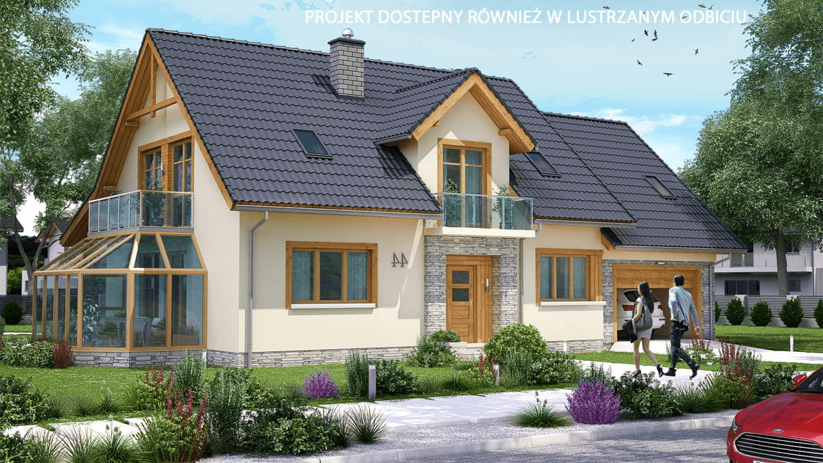 Wizualizacja domu jednorodzinnego BW-44 wariant 2