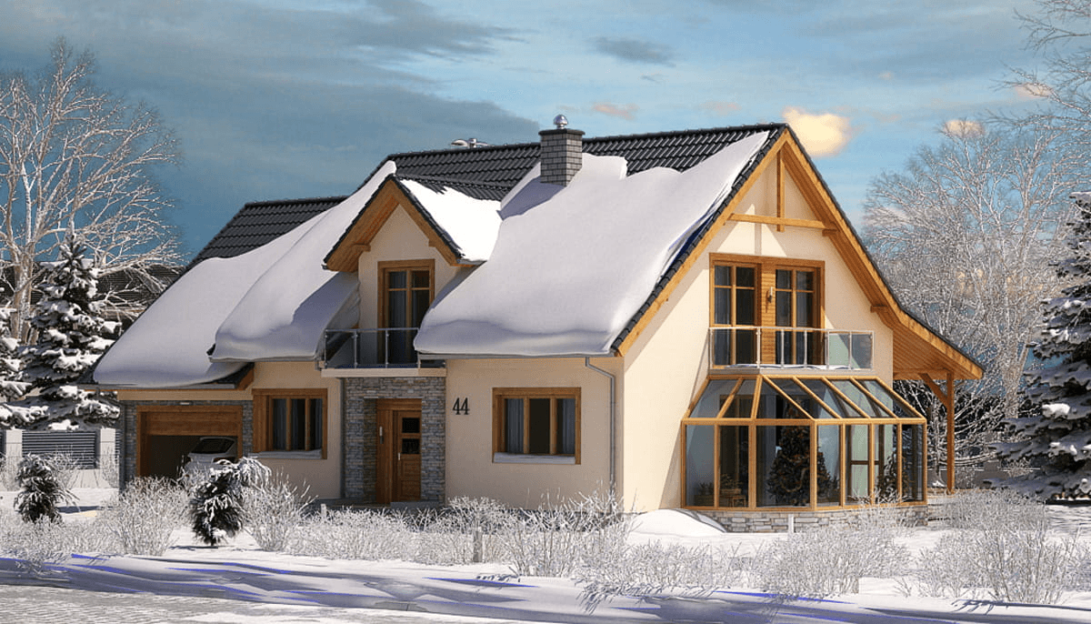 Wizualizacja domu jednorodzinnego BW-44 wariant 2