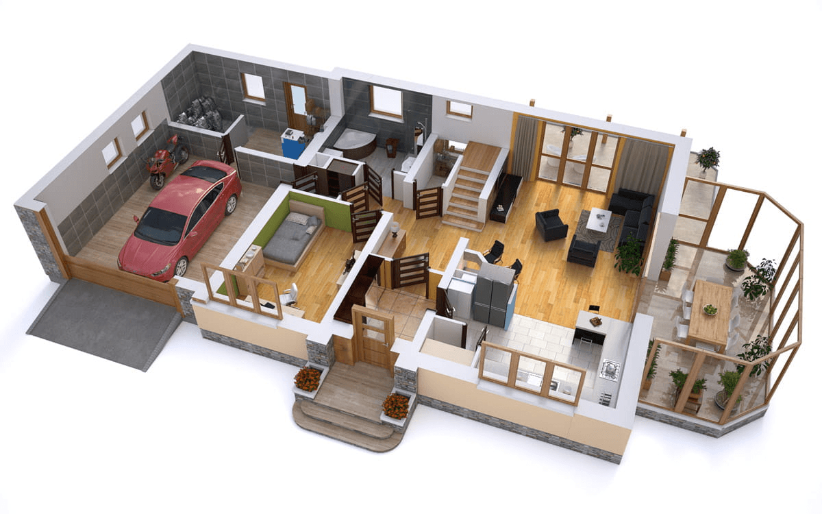 Wizualizacja domu jednorodzinnego BW-44 wariant 2