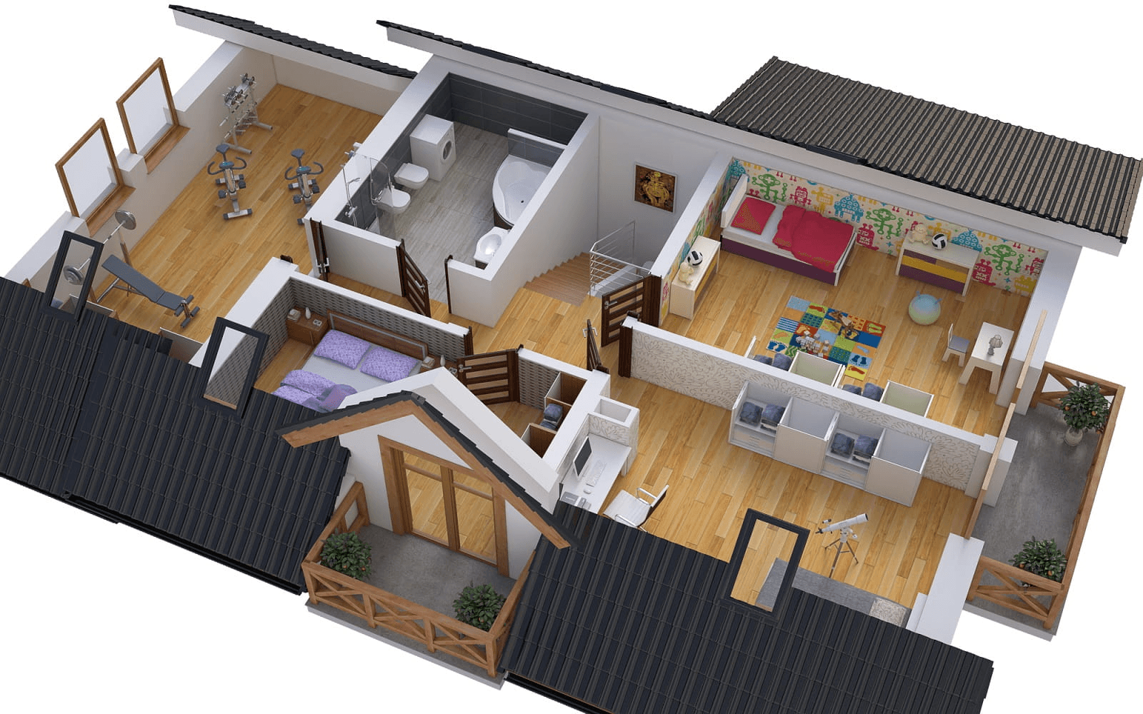 Wizualizacja domu jednorodzinnego BW-44 wariant 4