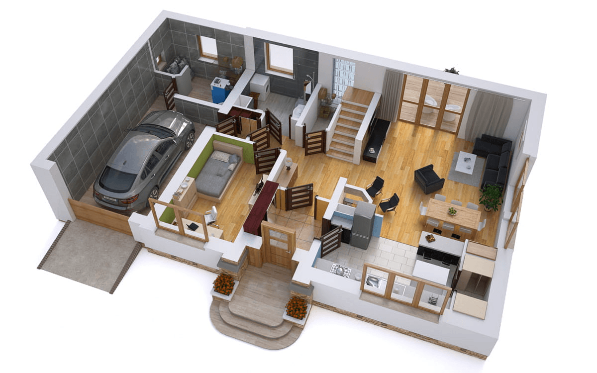 Wizualizacja domu jednorodzinnego BW-44 wariant 4