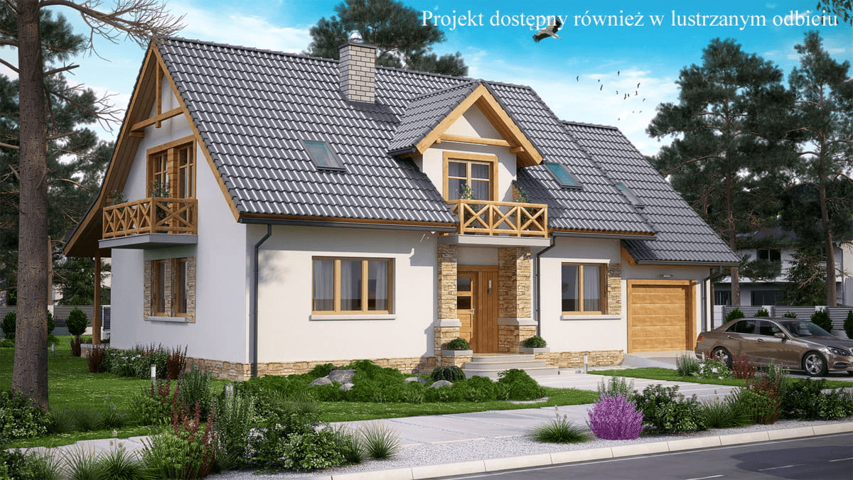 Wizualizacja domu jednorodzinnego BW-44 wariant 4