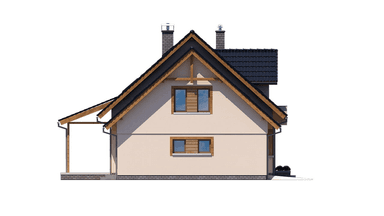 elewacja frontowa domu jednorodzinnego elewacja lewa domu jednorodzinnego BW-44 wariant 5