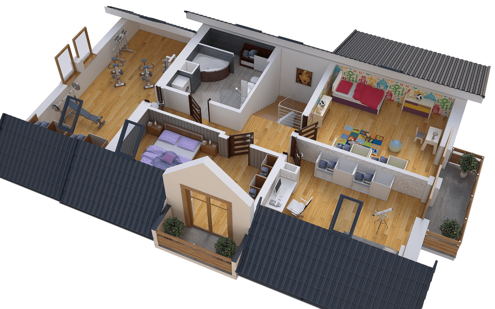 Wizualizacja domu jednorodzinnego BW-44 wariant 5